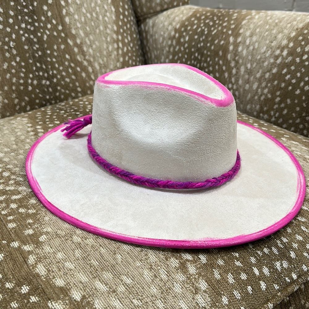 Hand painted hat.